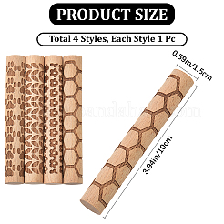 4 шт. 4 стиля палочек для печати из бука&nbsp;TOOL-CN0001-03