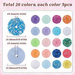 Непрозрачные акриловые бусины&nbsp;MACR-SP0001-08