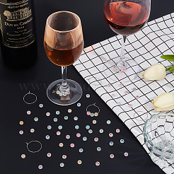 Плоские круглые подвески для бокалов вина своими руками&nbsp;DIY-PH0033-50