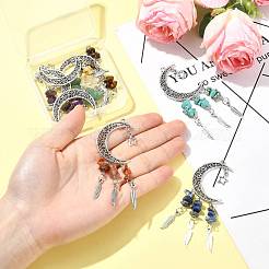 7 шт. подвеска в виде луны из натуральных и синтетических драгоценных камней&nbsp;PALLOY-FS00062