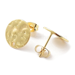 201 плоская круглая фурнитура для сережек-гвоздиков из нержавеющей стали&nbsp;X-STAS-K259-19C-G