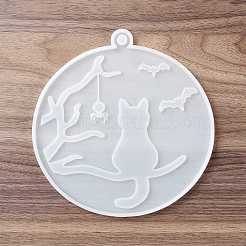 Diy плоские круглые подвесные украшения пищевые силиконовые Молды&nbsp;LS-SIMO-D002-03A