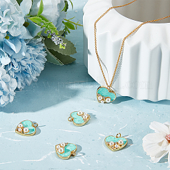 Подвески из кубического циркония с покрытием из латуни&nbsp;KK-BBC0011-01