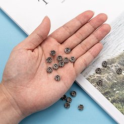 Латунные бусины-рондель из стразов&nbsp;RB-H035-22