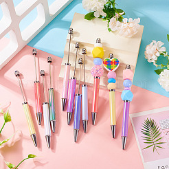 8шт. 8-цветная пластиковая шариковая ручка с УФ-покрытием&nbsp;AJEW-TA0001-84