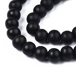 Расписные бусины из натурального дерева&nbsp;WOOD-S053-54A