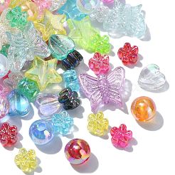 310шт 5 стиля прозрачные акриловые бусины&nbsp;MACR-CJ0001-65