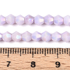 Антикоррозийные гальванические биконические стеклянные бусины&nbsp;X-EGLA-T021-4mm-16-01