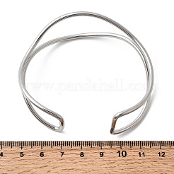 Браслеты-манжеты из нержавеющей стали 304 для женщин&nbsp;LS-BJEW-Z150-01P-02