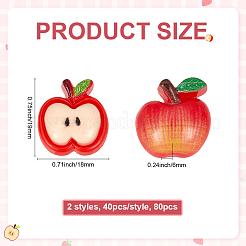 Кабошоны из смолы 80шт 2 стиля&nbsp;RESI-PH0002-49