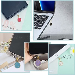 12 шт. 6-цветные эмалевые ремешки для мобильных телефонов&nbsp;HJEW-YW00208