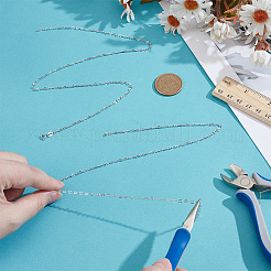 1 шт. серебряные цепочки в форме сердца для женщин&nbsp;NJEW-BC0001-13