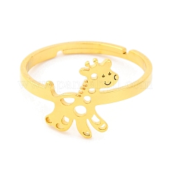 Регулируемое кольцо из нержавеющей стали 201 для женщин&nbsp;RJEW-D082-04G