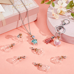 18 шт. 6 стиля стеклянная бутылка желаний европейские подвески-шармы&nbsp;PALLOY-GA0001-12