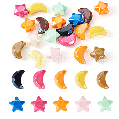 20шт 2 стиля непрозрачные акриловые бусины&nbsp;OACR-TA0002-98