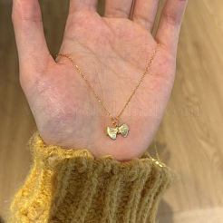 Ожерелья с подвеской из стерлингового серебра с бантом 925 для женщин&nbsp;NJEW-F338-04G