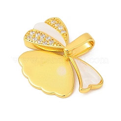 Латунные подвески из акрила с микропейвом и кубическим цирконием&nbsp;X-KK-D291-10G