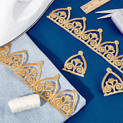 Утюжить/пришить полиэстеровую кружевную ленту с цветочной вышивкой&nbsp;SRIB-WH0026-32B