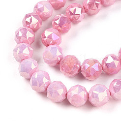 Антикоррозийные гальванические стеклянные бусины&nbsp;GLAA-N010-8mm-09