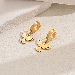 Серьги-кольца из нержавеющей стали Metal Bird 201 для женщин&nbsp;SE6238-3