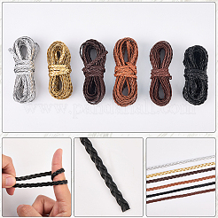 Двухслойный плетеный шнур из искусственной кожи длиной 5 м.&nbsp;LC-GF0001-12D