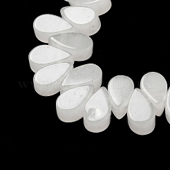 Бусины из натурального белого нефрита&nbsp;G-B064-B28