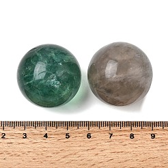 Сферические бусины из натурального флюорита без отверстий&nbsp;G-I367-05-17