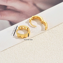 Текстурированные треугольные серьги-кольца из латуни&nbsp;EZ7437