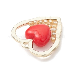 Подвески в форме сердца из стеклянного сплава с бусинами&nbsp;PALLOY-MZ01122