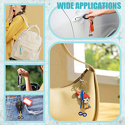 10шт 5 цвета сердечник парашютных шнуров брелок&nbsp;KEYC-GO00018