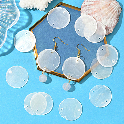 100 шт. подвески-соединители из натурального ракушечного камня Capiz&nbsp;BSHE-SC0001-33