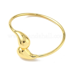 Латунные браслеты с открытыми манжетами в форме слезы&nbsp;BJEW-Q347-01G-1