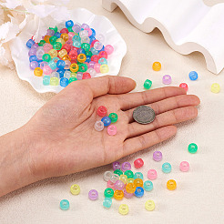 450шт 9 цвета прозрачные и светящиеся пластиковые бусины&nbsp;KY-TA0001-35