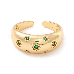 Кольцо-манжета со звездой из кубического циркония&nbsp;RJEW-P026-06G