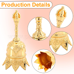 1 шт. сплав ручной звонок колокольчик дисплей украшения&nbsp;AJEW-GF0012-23G