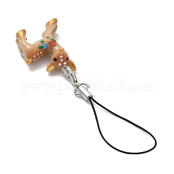 Ремешки для мобильного телефона из смолы Sika Deer с рождественской тематикой&nbsp;HJEW-JM04057