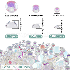 1500 шт. 3 стиля полукруглых пузырчатых бусин из смолы&nbsp;MRMJ-SC0001-41