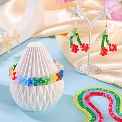 18 нити 18-х цветных матовых непрозрачных стеклянных бусин&nbsp;GLAA-TA0003-40