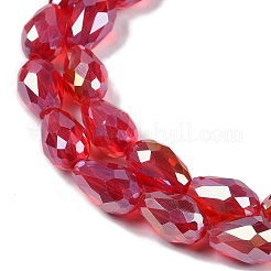 Прозрачные стеклянные бусины гальваническим пряди&nbsp;EGLA-N013-T4mm-B12