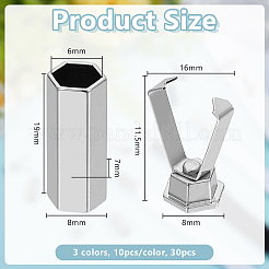 30 шт. 3-х цветные литые наконечники для шнурков&nbsp;FIND-DR0002-16