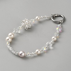 Ремешки для мобильных телефонов из кристаллического сплава и искусственного жемчуга&nbsp;AJEW-SZC0009-02