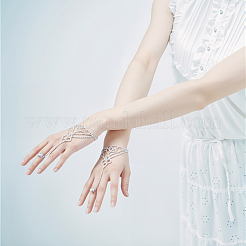 2шт. браслет с теннисным кольцом из кристаллов и страз&nbsp;BJEW-CN0001-18