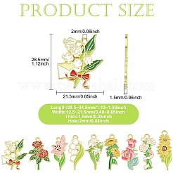 45шт 9 стиля подвески из сплава с эмалью&nbsp;ENAM-CJ0007-24