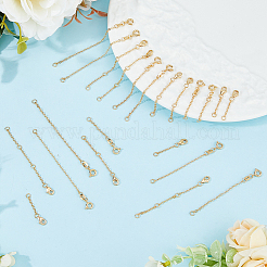 24 шт. 6-х стильный латунный удлинитель цепи кабеля&nbsp;KK-GO0001-54