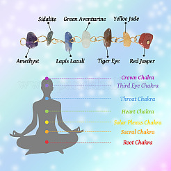 Наборы для изготовления серег с драгоценными камнями чакра своими руками&nbsp;DIY-TA0009-02