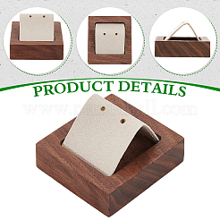 Прямоугольные деревянные подставки для сережек&nbsp;EDIS-WH0032-20