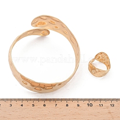 Браслет-манжета и кольцо из кованого железа в форме змеи&nbsp;SJEW-G085-01G