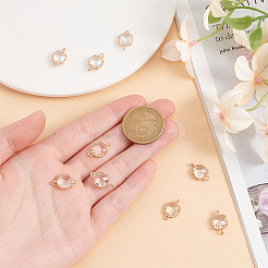 10 шт. латунные подвески-коннекторы со стразами&nbsp;KK-GO0002-17