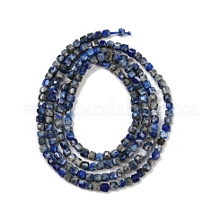 Нитки бусины из натурального ляписа-лазури&nbsp;LS-G-RM241221-K25
