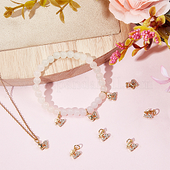 10шт латунные подвески из кубического циркония с микро-паве&nbsp;FIND-BBC0002-85